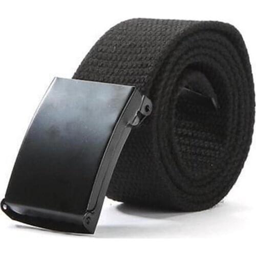 New Belt For Women Men Fashion Automatic Buckle Webbing Canvas Waist Belt Casual Solid Color Waistband Pants Accessories