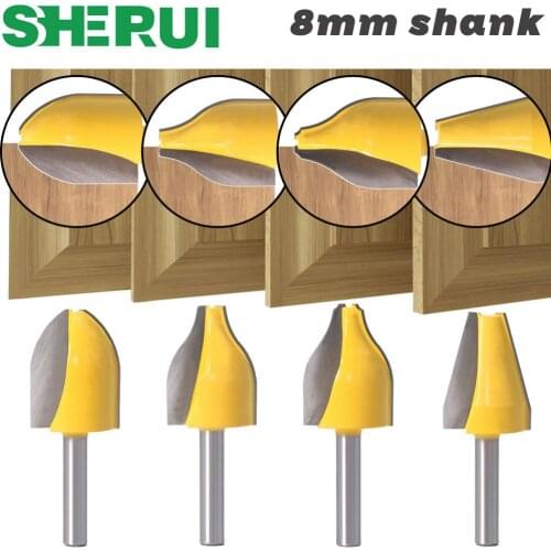 SHERUI 1PC 8mm Shank Panel Raiser Router Bit - Vertical - Ogee Bead - cutter woodworking bits wood milling cutter