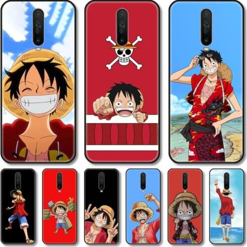 Straw hat boy Phone Case For Redmi Note 10 9 9A K40 8 7 A S C T GO PRO 5G Black Cover TPU