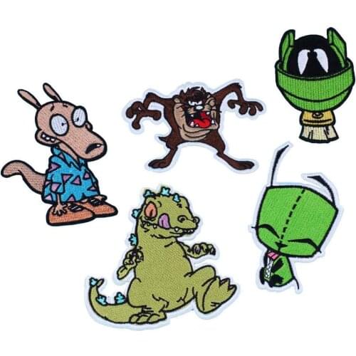 Cartoon Dinosaur Monkey Animal Iron On Embroidered Clothes Patches For Clothing Stickers Garment Wholesale