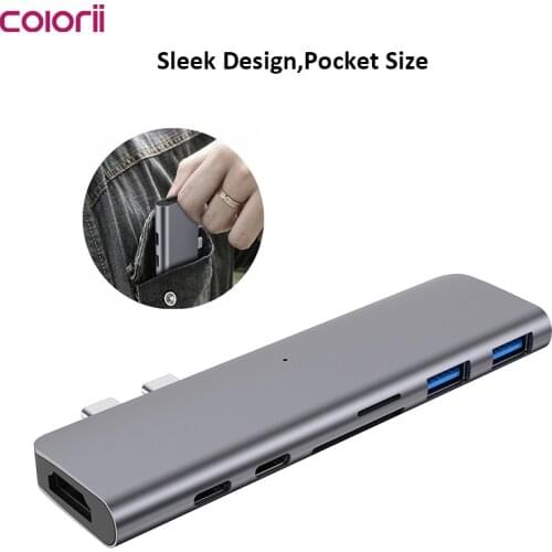 USB C HUB USB HUB to USB 3.0 HDMI Adapter USB Splitter for MacBook Pro Thunderbolt 3 Docking Dual USB Type C HUB