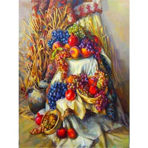 Fruit Landscape Printed 11CT Cross-Stitch Embroidery Full Kit DMC Threads Painting Handmade Sewing Handiwork Room Decor Sales