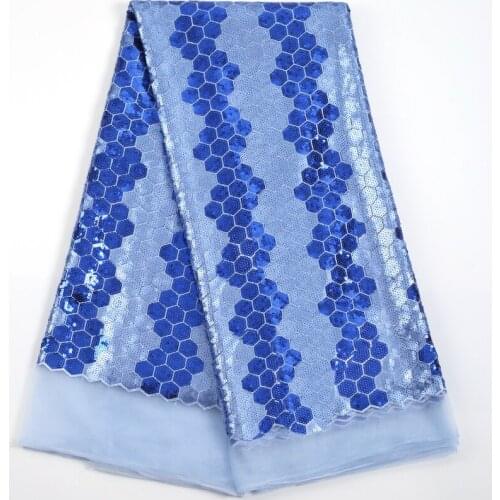 Zhenguiru 2021 Sequined French Lace Fabric Hexagonal African Lace Fabric Beautiful Nigerian Fabric For Women Wedding Party A2224