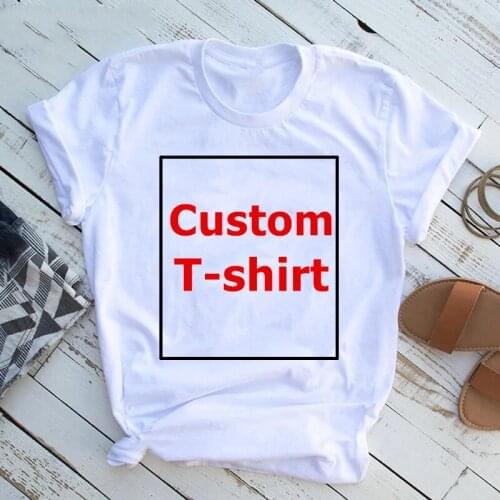 Women Customize T-shirt White T-shirt Womens DIY customer t-shirt Wholesale,Drop Ship