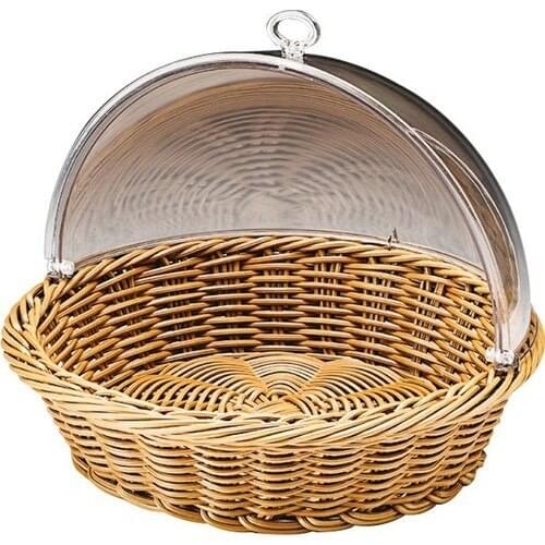 Zicco Polycarbonate Rolltop Lid Bread Cart Dome 41 X11 cm