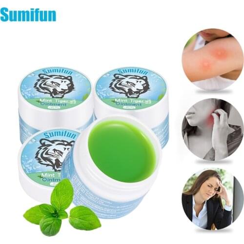 1/2/3pcs Sumifun Tiger Balm Cooling Oil Mint Refreshing Cream Mosquito Bites Anti Itch Plaster Headache Cold Treatment Ointment