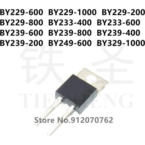 10PCS BY229-600 BY229-1000 BY229-200 BY229-800 BY233-400 BY233-600 BY239-600 BY239-800 BY239-400 BY239-200 BY249-600 BY329-1000