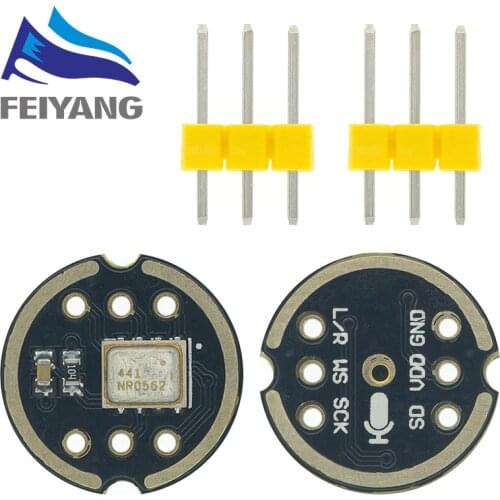 10PCS Omnidirectional Microphone Module I2S Interface INMP441 MEMS High Precision Low Power Ultra small volume for ESP32