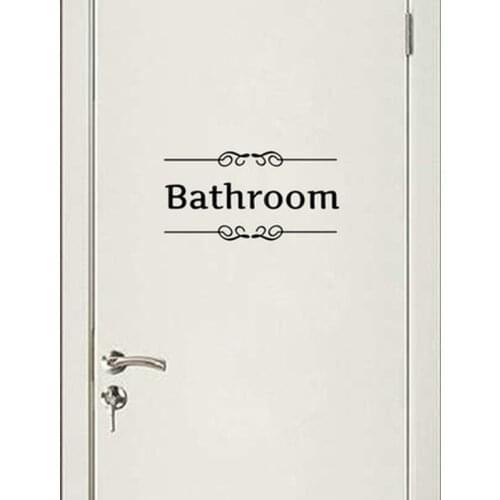 3D Wall Sticker Bathroom Toilet Mirror Stickers Sign Acrylic Removable Wall Stickers for Home Hotel Washroom Door Wall Decor