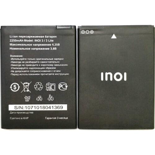5pcs/Lot New 2250mAh Polymer Smart Mobile Phone Battery Batteries For INOI 3 Lite INOI3 Lite