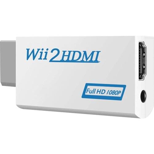 Wii to HD Converter Adapter Wii2HD Converter 3.5mm Audio for PC HDTV Monitor Display