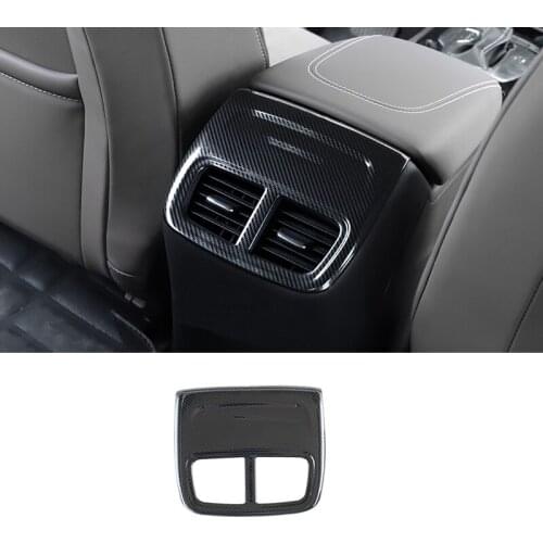For Buick Regal 2017-2020 Carbon Fiber Rear Air Outlet Anti-Kick Panel Trim 1PCS Car Styling Accessories