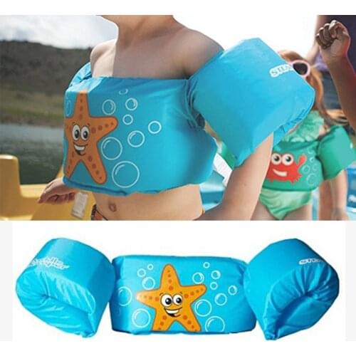 Baby Boys Girls Summer Bath Toy Life Vest Cartoon Float Surfing Swimming Ring Pool Infant Kid Swimming Life Jacket Buoyancy 2-7T