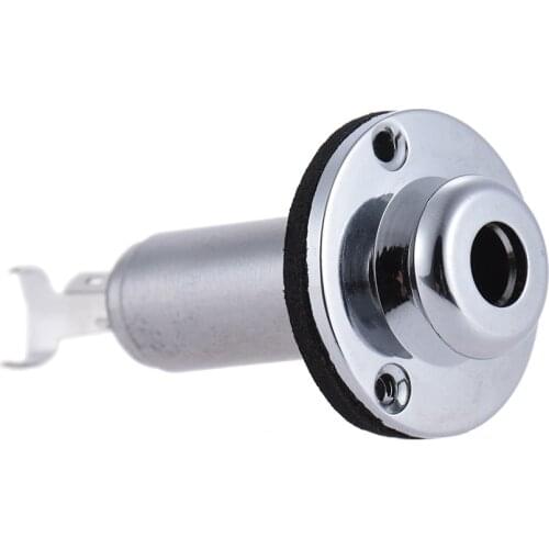 Electric Guitar Tail Nail Socket Mono End Pin Endpin Jack Socket Plug 6.35mm 1/4 Inch Copper Material with Screws Guitar Parts Accessories