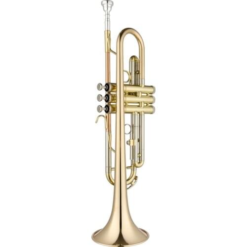 JAZZOR Jinbao professional trumpet musical instrument beginner playing level children adult church B flat paint gold JBTR-020