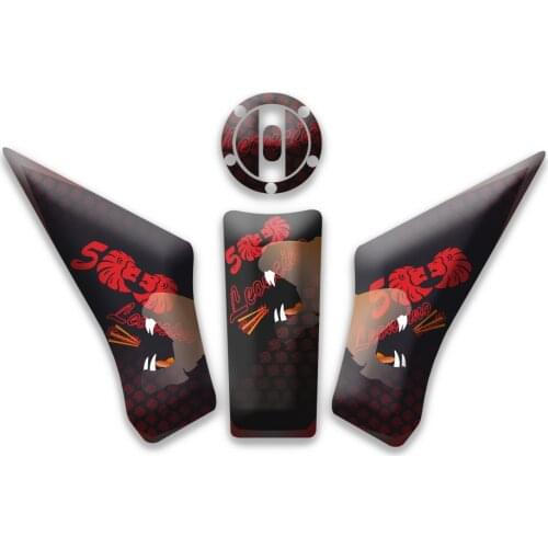 KODASKIN Motor 3D Red Fuel Tank Pad Protection Decal for BENELLI Leoncino