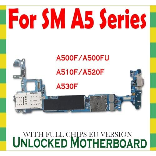 For Samsung Galaxy A5 A510F A520F A530F Motherboard Original Mainboard Unlocked with Android Full Chips Unlock Logic Board OS