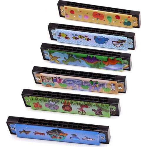 16 Holes Cute Harmonica Musical instrument Montessori Educational Toys Cartoon Pattern Kids Wind Instrument Children Gift Kids
