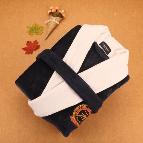 Plus size XXXL Mens robe towel fleece kimono robe pijamas cotton thickening toweled men bathrobe warm thicken lovers winter