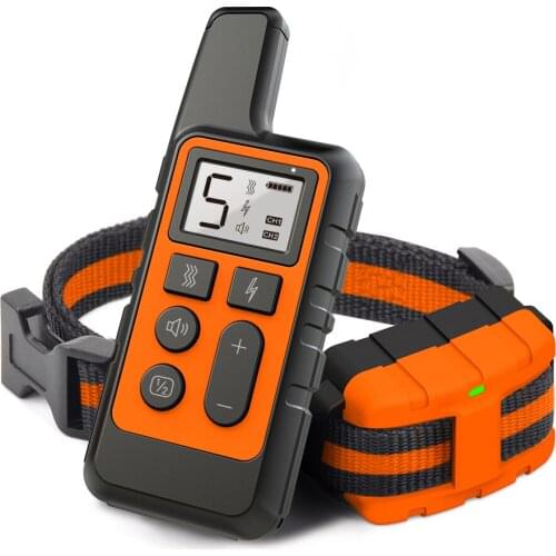 Remote Dog Training Collar Electric Shock sound Anti-Bark Rainproof Rechargeable LCD for small big dogs training accessories
