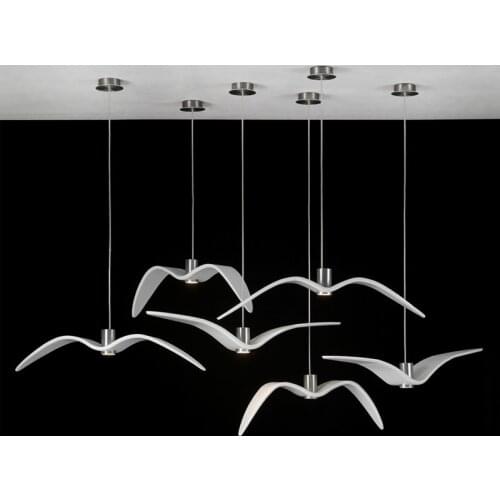 Nordic pendant lamp Seagull Design Led Chandeliers For Bar/Kitchen Birds Chandelier Ceiling Luminaire Light Fixture