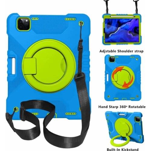 For iPad Air 4 10.9'' 2020 Cover A2324 A2072 Shockproof Silicon PC Shoulder Strap Case For iPad Air 10.9 inch air 4 Funda