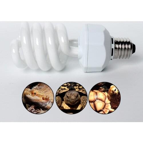 UVB 26w Desert Reptile Light E27 5.0 10.0 Heating Lamp Bulb For Turtle Lizard Snake Lguanas Heat Calcium Ultraviolet Lamp 220v