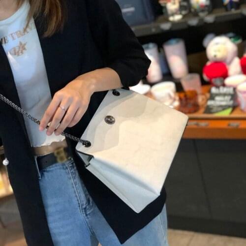 Vintage Office Leather Handbag Ladies Elegant Solid Color Chain Single Shoulder Bag Luxury Satchels Fashion Design Messenger Bag