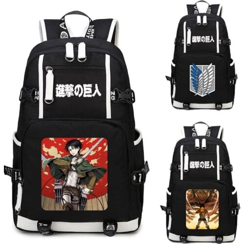 Attack on Titan Anime Capacity Backpack Bag School Book Students Outdoor School Bag Rucksack Cosplay Mochila