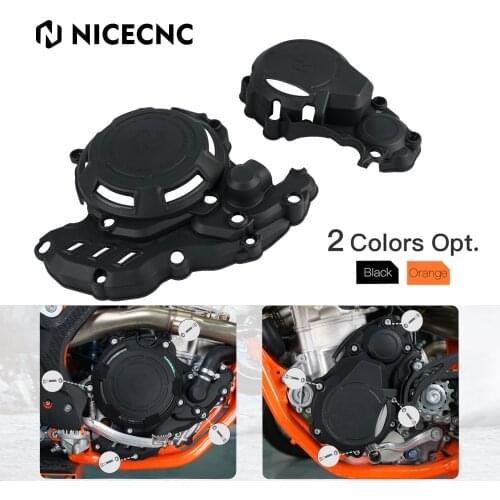 NICECNC Ignition Clutch Cover Protector Guard Kit For Husqvarna FE 250 350 FE250 FE350 2017-2021 For Gas Gas EC 250F 350F 2021