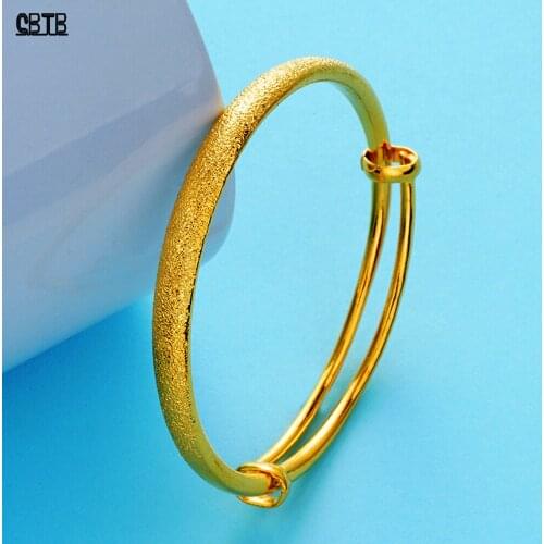 Womens Classic Fashion Bride Muslim Islamic Simple Adjustable Size Bracelet Golden Middle East Wedding Temperament Jewelry Gift