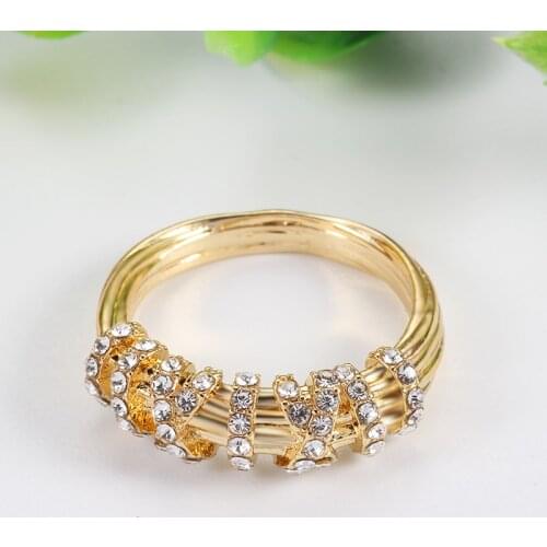 Woman Ring Fashion Simple Micro Set Zircon Alloy Ring Geometric Line Ring Especially For Women To Give Girlfriend Birthday Gift