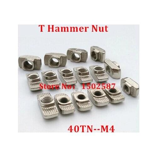 100pcs 40-M4 hammer nut M4 block t slot nuts 4040 aluminum profile extrusion Slot 8mm