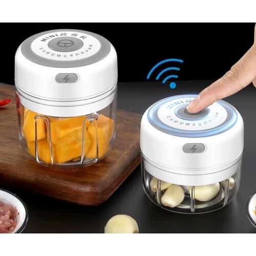 250ml Electric Garlic Masher Garlic Press Vegetable Chili Meat Garlic Chopper Press USB Masher Machine Kitchen Gadgets