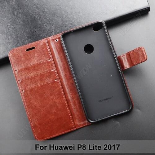 For Huawei P8 Lite 2017 Flip Flip Wallet PU Leather Case Cover