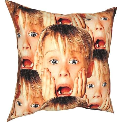 Kevin Home Alone Pillowcover Decoration Christmas Funny Cushions Throw Pillow for Living Room Polyester Double-sided Printing