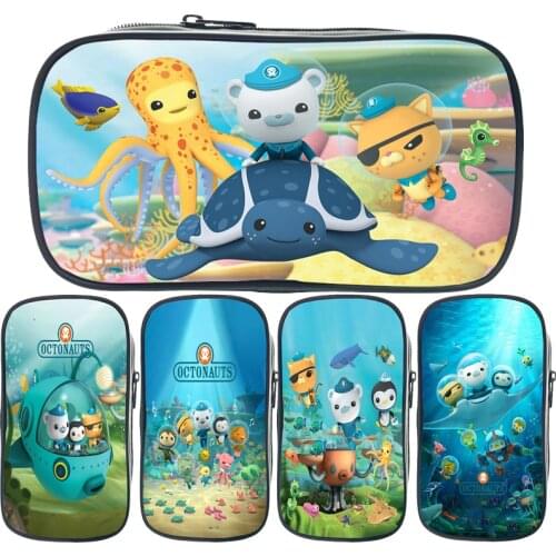 Kids Octonauts Pencil Case Students Cartoon Pen Bag Children Stationery Storage Bag Boys Girls Anime Pencil Box School Supplies