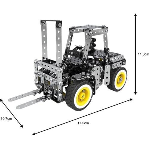 Kids Children Construction Assembled Forklift Model Kit , STEM Learning Building Toy, 589 Pieces with Wrench and Screwdriver