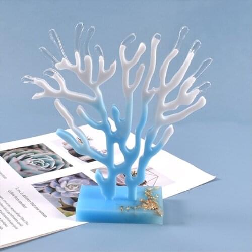 DIY Coral Base Ornaments Casting Silicone Mould Crafts Desktop Decorations Jewelry Making Tools Crystal Epoxy Resin Mold