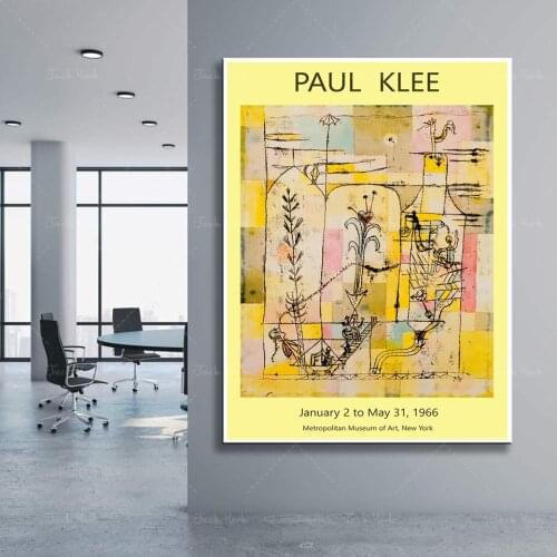 Home Decor Canvas Print Poster Reprint of a 1966 Vintage exhibition Poster for works by Paul Klee