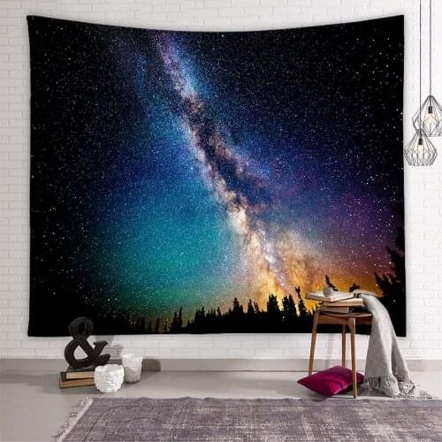 Home Decorative Background Cloth Galaxy Psychedelic Tapestry Wall Hanging Galaxia Decorative Space Pattern Wall Rug