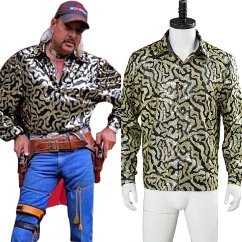 Tiger King Joe Exotic Cosplay Costume Adult Men Shirt Halloween Carnival Costumes
