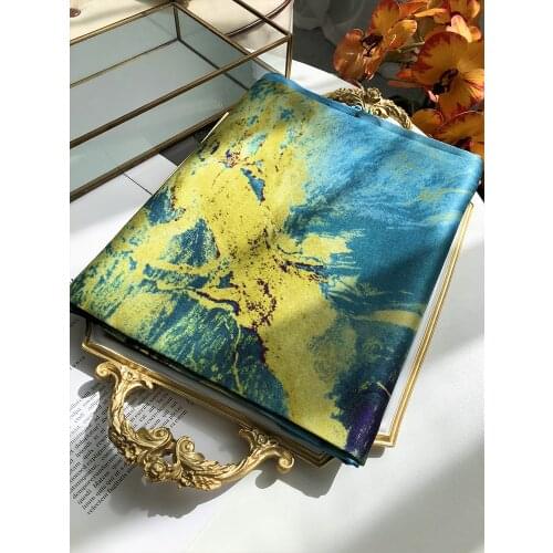 Elegant charm double-sided silk scarf women Hijab Long Fashion Scarf spring autumn big shawl cheongsam mother scarf