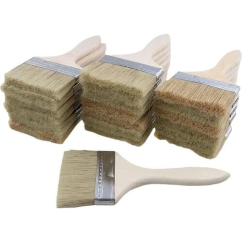 Hot YO-18 Pack of 4 Inch (89mm) Paint Brushes and Chip Paint Brushes for Paint Stains Varnishes Glues and Gesso