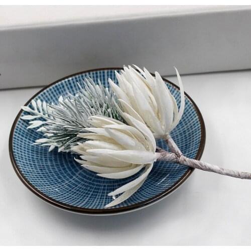 1PC Vintage Plastic Artificial Flower Grass DIY Party Decoration Fake Plants Festival Supplies Craft Scrapbook Home Decor