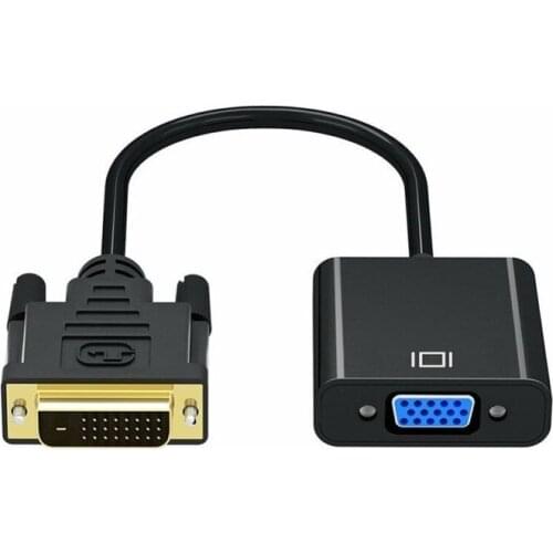 DVI To VGA Converter Connector Cable DVI 24+1 25Pin Male To VGA Female Adapter Cord for TV PS3 PS4 PC Display 1080P