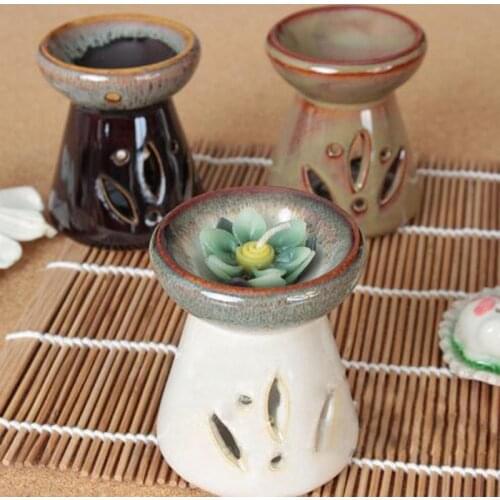 Ceramic Candle Incense Burner Aromatherapy Oil Lamp Decorations Living Room Ornaments Wholesale Essential Oil Stove Aroma Burner