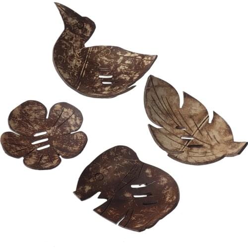 1PC Creative Handmade Natural Coconut Wooden Soap Box Bathroom Soap Dish Box Container Tub Storage Rack Soap Holder