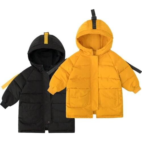 Boys Jackets Children Winter Warm Thicken Cotton-padded Clothes 8 Years Kids Snow Overalls Teenager Coat Boy Parka Hoodie Outfit