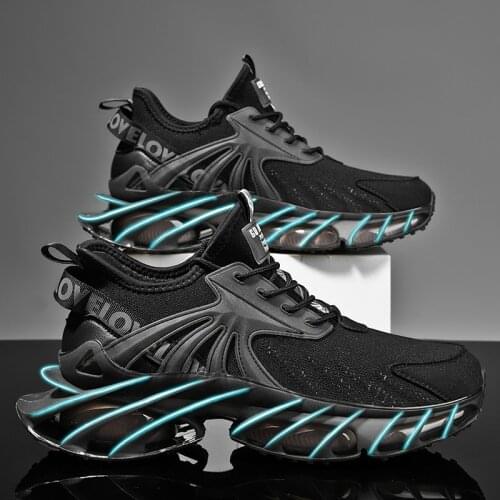 Classic Men Breathable Running Shoes Blade Cushioning Sneakers High Quality Comfortable No-slip Jogging Shoes Zapatillas Hombre